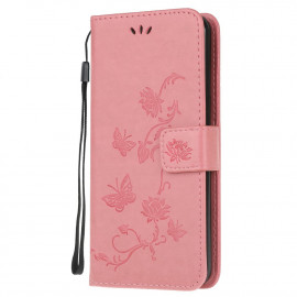 Coverup Blumen & Schmetterlinge Klapphülle - Samsung Galaxy M31 Hülle - Pink