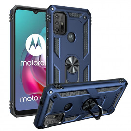 Coverup Ring Ständer Back Cover - Motorola Moto G10 / G20 / G30 Hülle - Blau