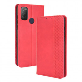 Coverup Vintage Klapphülle - Alcatel 1S (2021) / 3L (2021) Hülle - Rot