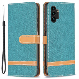 Coverup Denim Klapphülle - Samsung Galaxy A13 4G Hülle - Grün