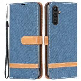 Coverup Denim Klapphülle - Samsung Galaxy A34 Hülle - Blau