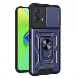 Coverup Ring Ständer Back Cover mit Kamera Schutz - Motorola Moto G73 Hülle - Blau