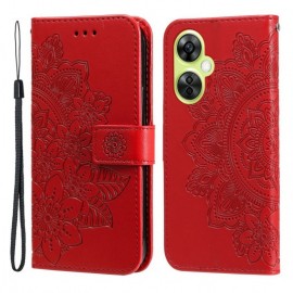 Coverup Mandala Blumen Klapphülle - OnePlus Nord CE 3 Lite 5G Hülle - Rot