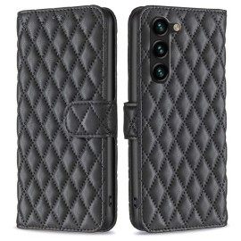 BINFEN Rhombus Klapphülle - Samsung Galaxy S25 Plus / S24 Plus Hülle - Schwarz