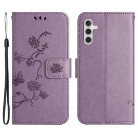 Coverup Blumen & Schmetterlinge Klapphülle - Samsung Galaxy S25 Plus / S24 Plus Hülle - Lila