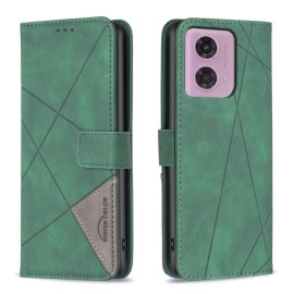 BINFEN Geometric Klapphülle - Motorola Moto G34 Hülle - Grün