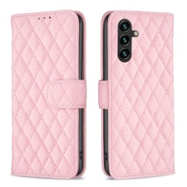 BINFEN Rhombus Klapphülle - Samsung Galaxy A35 Hülle - Pink