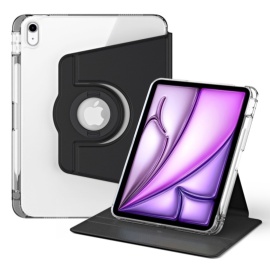 360° Rotating Folio Klapphülle mit Schlaf/Wach-Funktion - iPad Air 13 (2024/2025) Hülle - Schwarz