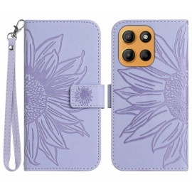 Coverup Sonnenblumen Klapphülle - Motorola Moto G15 / G15 Power Hülle - Lavendel