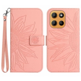 Coverup Sonnenblumen Klapphülle - Motorola Moto G15 / G15 Power Hülle - Rosa