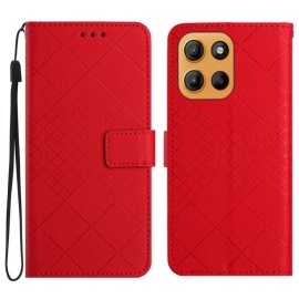 Coverup Rhombus Klapphülle - Motorola Moto G15 / G15 Power Hülle - Rot