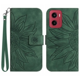 Coverup Sonnenblumen Klapphülle - Motorola Moto G05 / E15 Hülle - Grün