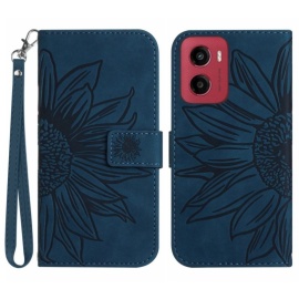 Coverup Sonnenblumen Klapphülle - Motorola Moto G05 / E15 Hülle - Dunkelblau