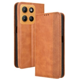 Coverup Vintage Style Klapphülle - Motorola Moto G15 / G15 Power Hülle - Braun