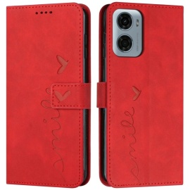 Coverup Smile Klapphülle - Motorola Moto G05 / E15 Hülle - Rot