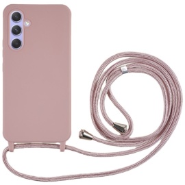 Coverup Colour TPU Back Cover mit Handykette - Samsung Galaxy S25 Hülle - Rosa