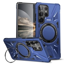 Coverup Heavy Duty Ring Ständer Back Cover - MagSafe Compatible - Samsung Galaxy S25 Ultra Hülle - Blau