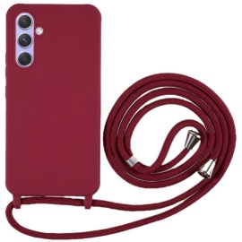 Coverup Colour TPU Back Cover mit Handykette - Samsung Galaxy A36 Hülle - Bordeaux