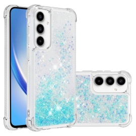 Coverup Liquid Glitzer Back Cover - Samsung Galaxy A36 Hülle - Hellblau