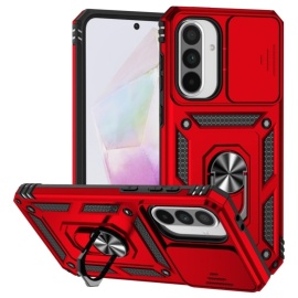 Coverup Armor Ring Ständer Back Cover mit Kamera Schutz - Samsung Galaxy A36 / A56 Hülle - Rot